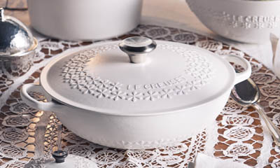 Win a Le Creuset Fleur Cast-iron Casserole Dish
