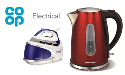 Free Morphy Richards Kettles or Irons from Co-op Electrical