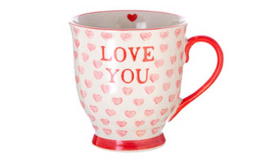 Free Love You Valentines Hearts Mug