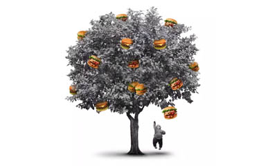 Free Burger Tree T-Shirt