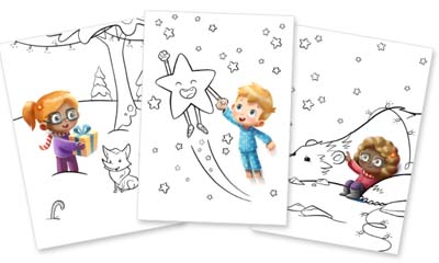 Free personalised Christmas Colouring Book