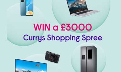 Win a £3,000 Currys Shopping Spree