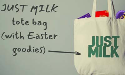 Free Just Milk Tote Bag Filled with Easter Goodies