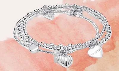 Win a Silver Hearts of Love Bracelet Stack