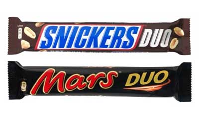 Free Snickers or Mars Duo Chocolate Bars