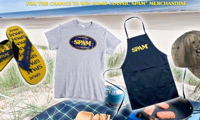 Free Spam T-Shirt, Flip Flops, Apron & Caps