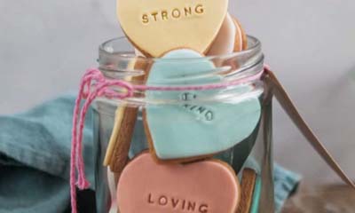 Free Vanilla Heart Biscuit Jars