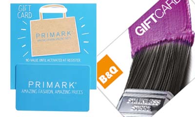 Free £10 Primark or B&Q Gift Cards