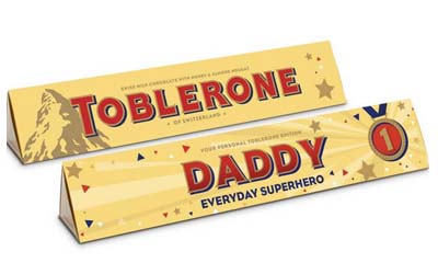 Free Father's Day Personalised Toblerone