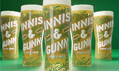Free Gunn Lager Beer Pint Glasses