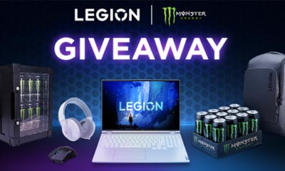 Win Lenovo Legion Laptop x Monster Goodies