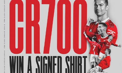 Win a signed Ronaldo 700 shirt