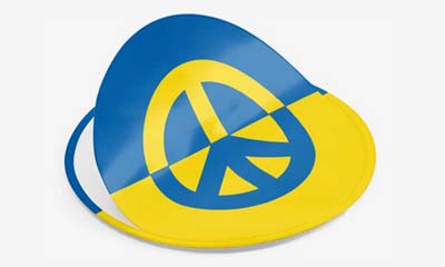 Free Ukraine Peace Sign Sticker