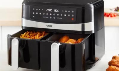 Win a 9 Litre Dual Basket Air Fryer from Tower