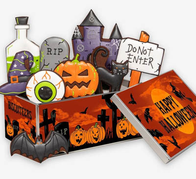 Free Biscuiteers Haunted House Halloween Biscuit Box