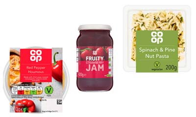 Free Co-op Houmous, Jam and Pasta