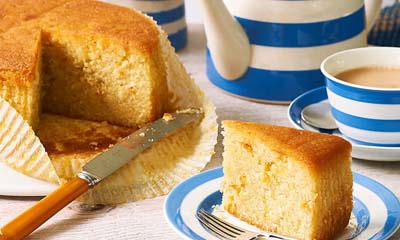 Win Cornishware Mug Set and Meg Rivers Lemon Polenta Cake