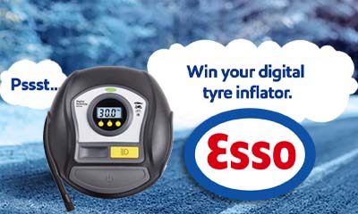 Free Digital Tyre Inflator from Esso