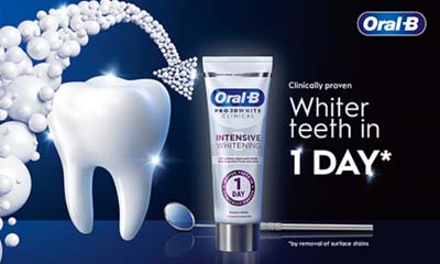 Free Oral-B Intensive 3D Whitening Toothpaste