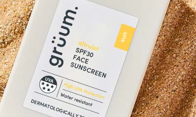 Free Gruum SPF30 5 face sunscreen samples