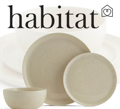Free Habitat Evora 12 Piece Stoneware Dinner Set