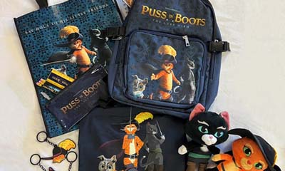 Free Puss in Boots Backpack, Blanket and more