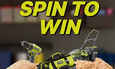 Spin to Win Free Ryobi Tools