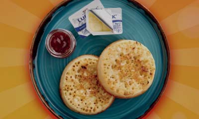 Free Warburtons Crumpets with Butter and Jam