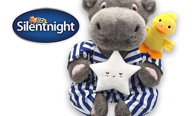 Free Silent Night Hippo Soft Toy