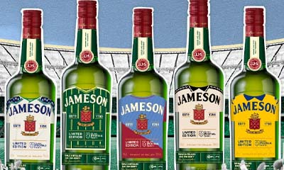 Free Jameson Whiskey Football Shirt Label Bottles