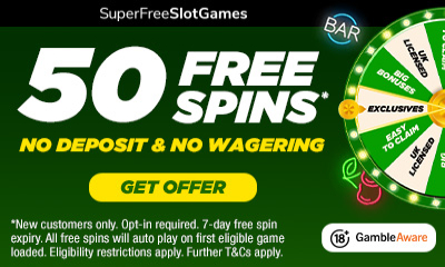 50 Free NO Deposit & NO Wagering Spins