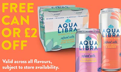 Free Aqua Libra Flavoured Sparkling Water