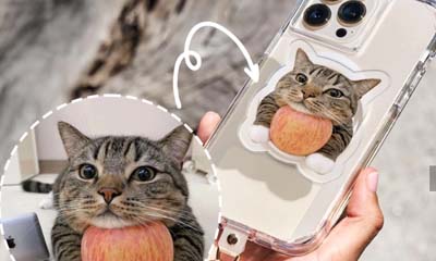 Free Custom Pet Photo Phone Grip Holder