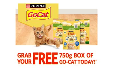 Free Purina Go-Cat 750g Box
