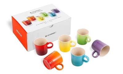 Free Le Creuset Stoneware Rainbow Coffee Mug Set