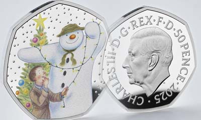 Win The Snowman 2025 Silver Colour Coin