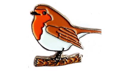 Free Robin Pin Badge & Certificate