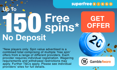 Up to 150 Free Bingo Spins, No Deposit