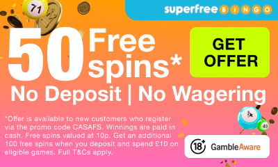 50 Free Spins, No Deposit & No Wagering