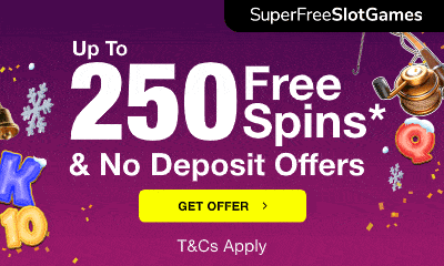 Up to 250 Free Spins NO Deposit