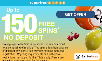 150 Free Bingo Spins, No Deposit!