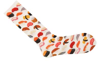 Free Sushi Print Socks