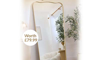 Free Organic Gold Deep Framed Mirror